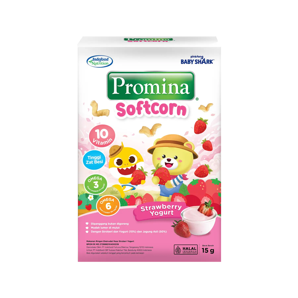 Promina Softcorn Strawberry Yogurt 15gr