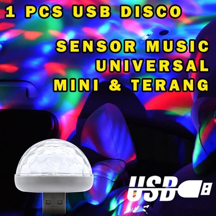 LAMPU LED RGB DISCO COLOK USB MINI
