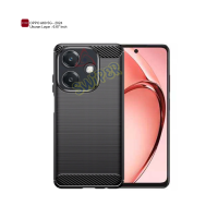 Case Ipaky Carbon Fiber Oppo A3 / A3X / A60 5G Softcase Shockproof TPU-BLACK