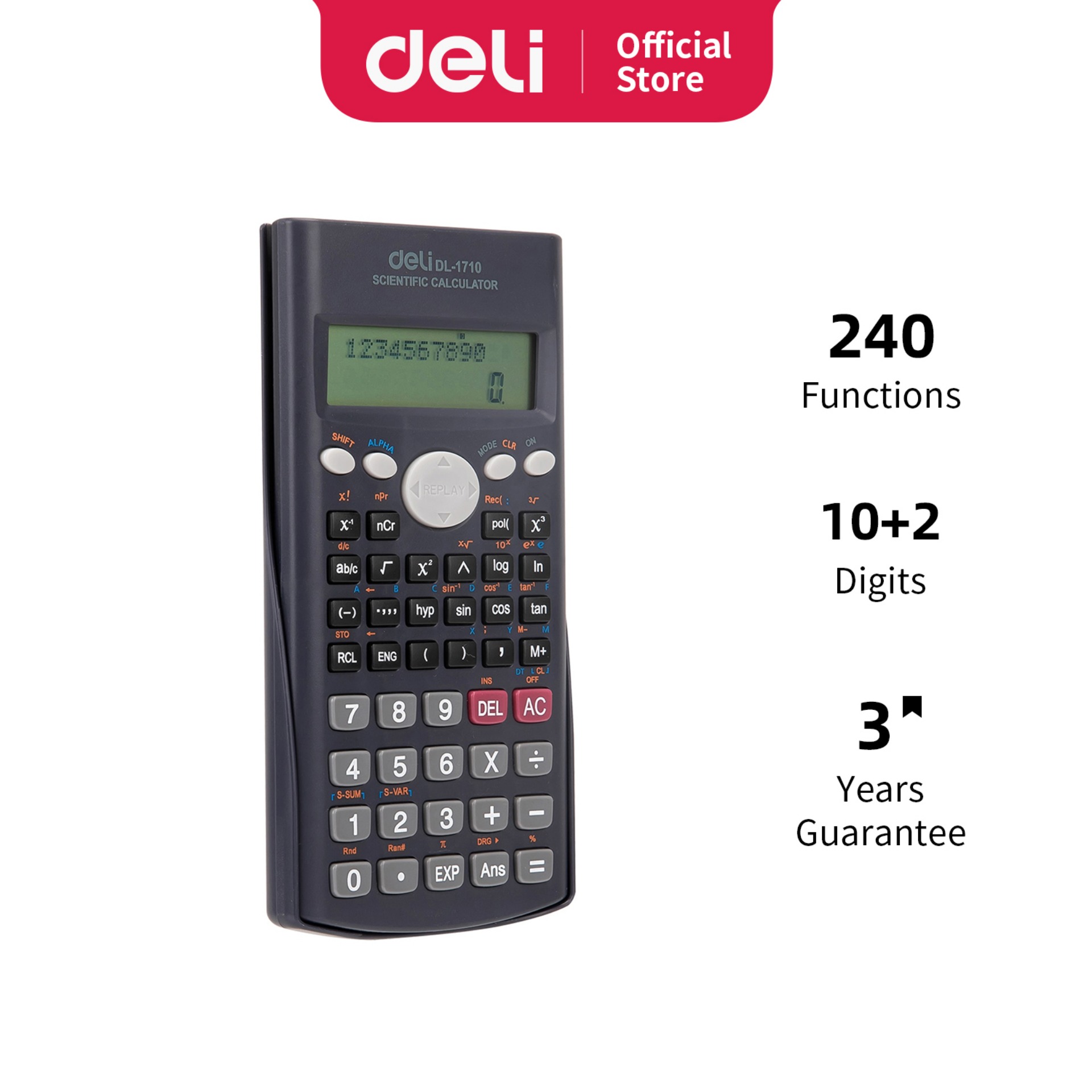 Deli Kalkulator Scientific Layar LCD bergaransi 3 tahun E1710