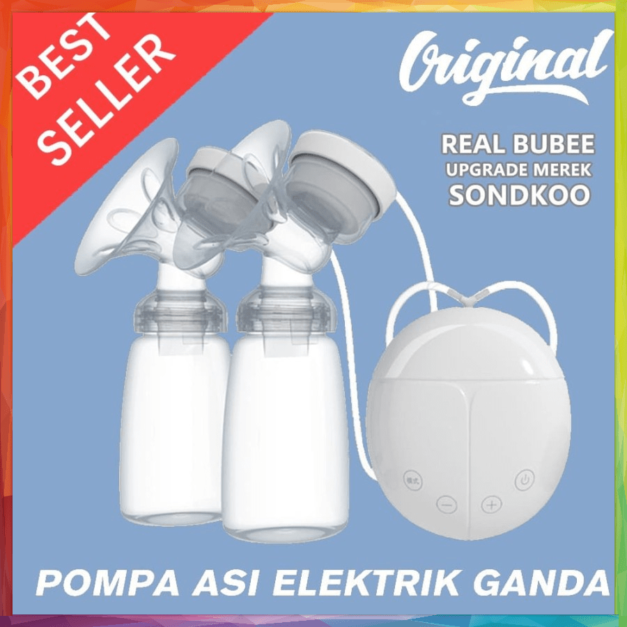 Real Bubee Pompa ASI Elektrik Otomatis 2 Botol Susu Breastpump