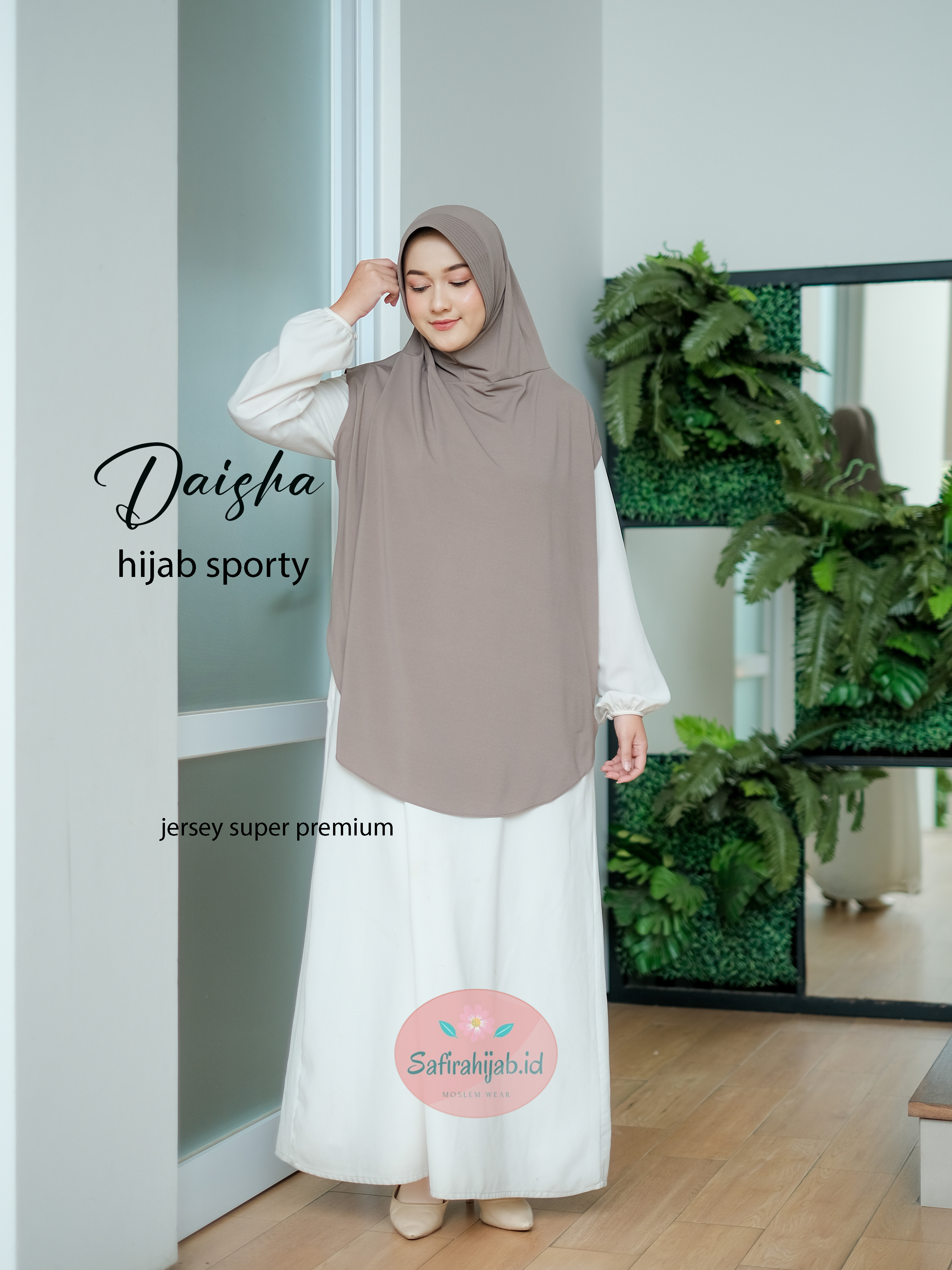 Khăn Trùm Hijab Hồi Giáo Veil Daisha Sporty Khimar Bergo Jumbo