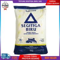 TEPUNG SEGITIGA BIRU Kemasan Ecopack 1kg - Tepung Terigu Protein Sedang GOOD QUALITY