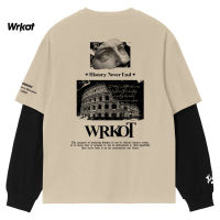 Workout Streetwear Kaos lengan panjang Longsleeve Oversize Dobel Layer History