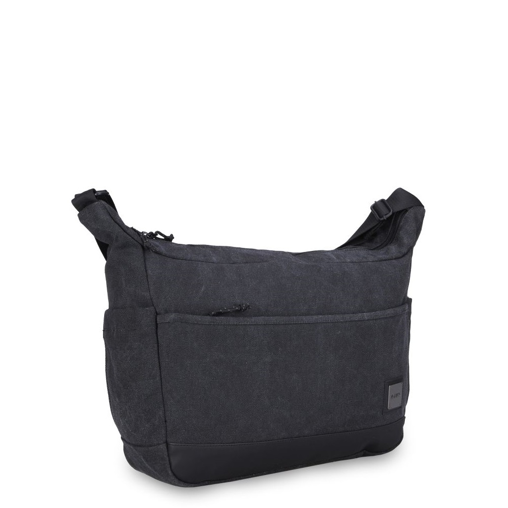 910007602 BTR CANVAS MESSENGER LAPTOP - BLK