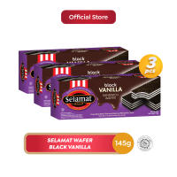 [Paket Isi 3] Selamat Wafer Black Vanilla 145 g