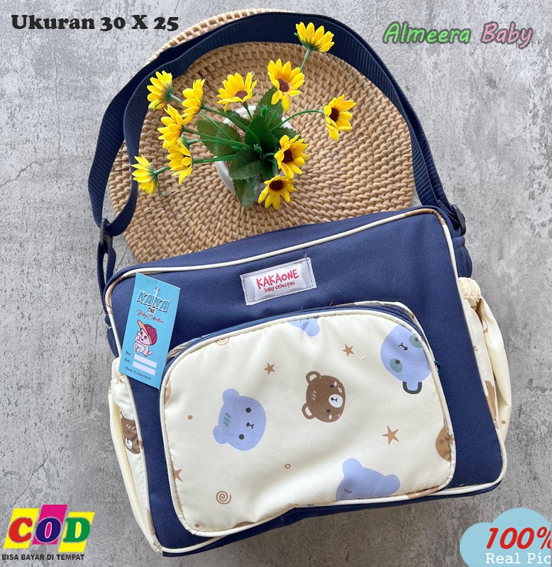 Diapers Bag / Tas Bayi Kecil Karakter Bear / Tas Bayi Kualitas Premium Ukuran 30cm x 25cm x 14 cm Almeera Baby and Kids
