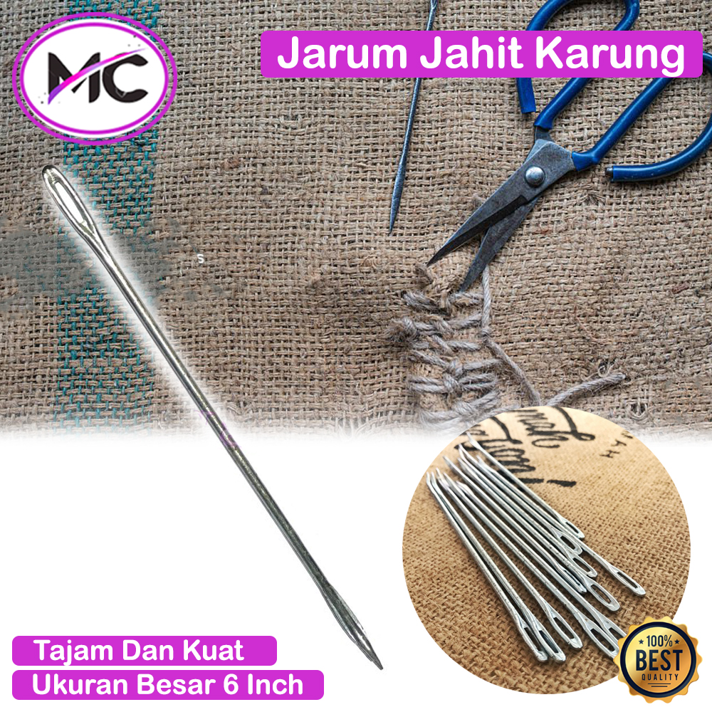 Jarum Jahit Karung Goni Jumbo Jarum Penjahit Manual Besar Kuat Tajam Serbaguna