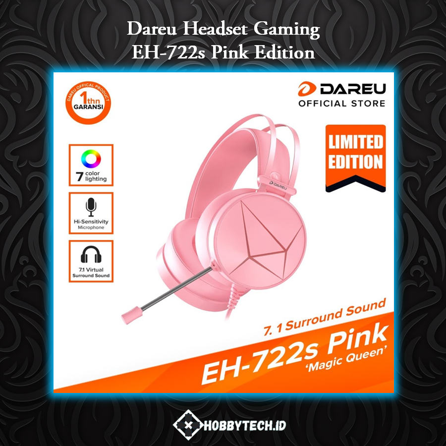 DAREU EH-722S 7.1 Pink Edition Gaming Headset