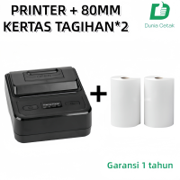 free 2 paper Rolls thermal printer bluetooth printer barcode mesin mini printer Kasir Restoran printer portable Cetak Resi Alamat Struk thermal 80mm - Support android/ios/Windows