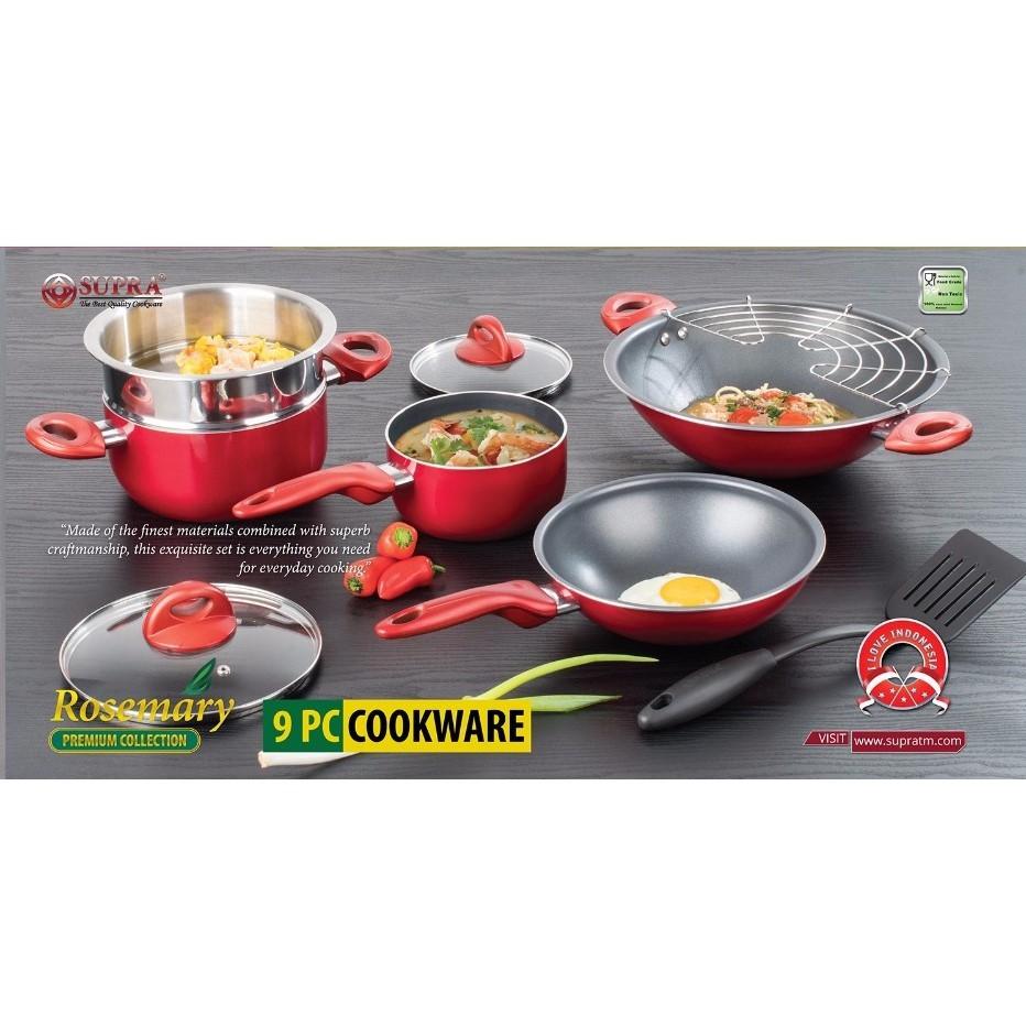 Panci Set Supra Rosemary 9 Pcs Merah Januari 2019 - 3 Panci Set Supra Rosemary 9 Pcs Merah - 3