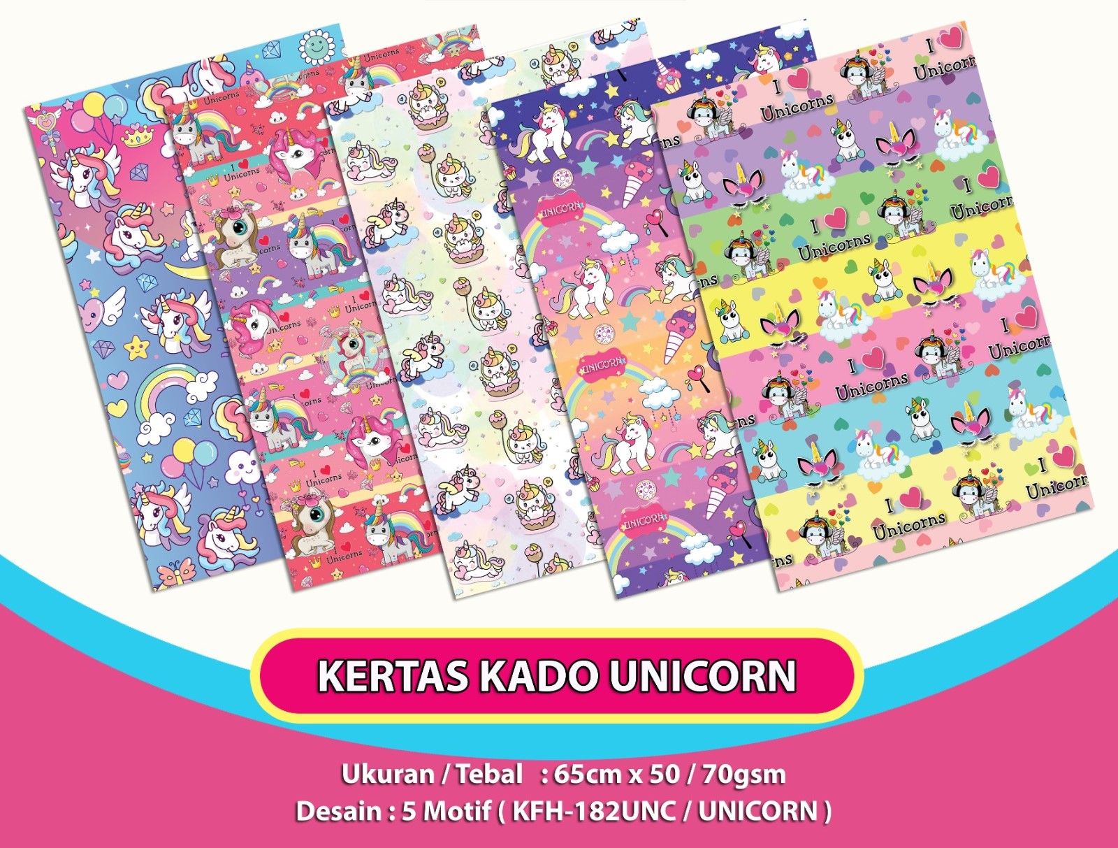 (50lembar) kertas Kado/kertas bungkus/kertas kado lucu murah