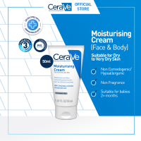 CeraVe Daily Moisturizing Cream 50ml – Skin Barrier Repair Moisturizer with Ceramide for Normal to Dry Skin