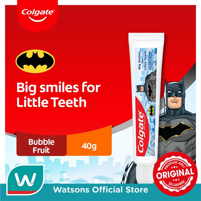 Colgate Kids Batman Bubble Fruit Toothpaste 40g - Pasta Gigi Anak