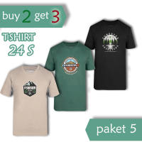 [6-9-10] Paket Hemat 3 pcs Kaos Oblong Sablon Keren Forester Katun 24S Bahan Adem
