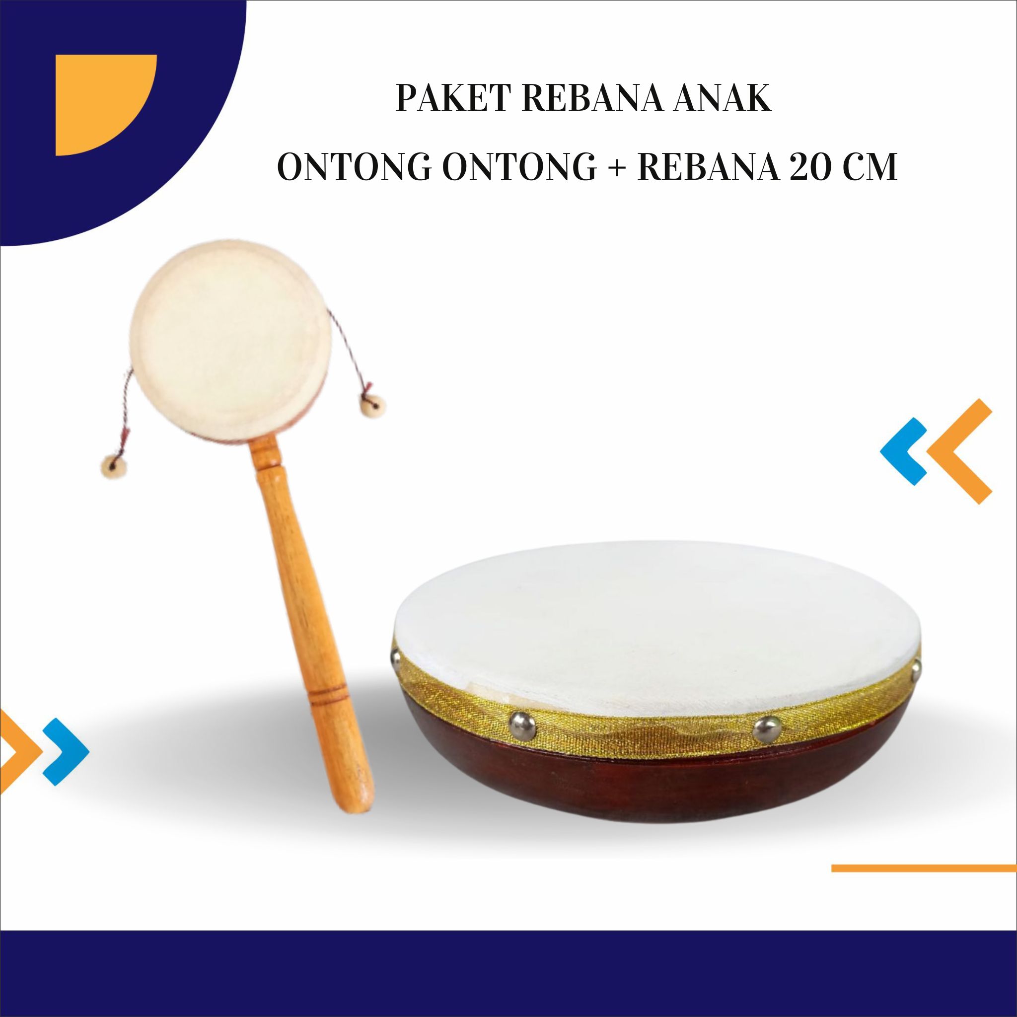 rebana mainan kotek alat nari hadroh mainan uk 20 cm