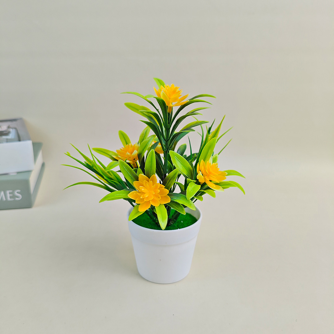 Sampai7an / PBP15 Pot Bunga Hias Plastik Tanaman Palsu Bonsai Dekorasi Rumah Lotus Flower Artificial Import Murah Terlaris Jakarta / COD