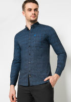 Johnwin - Slim Fit - Kemeja Casual - Kemeja Lengan Panjang - Biru - ASH.670.S871.740.C L/S