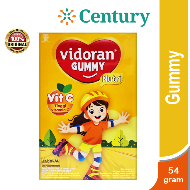 Vidoran Gummy vitamin C 60 gr / daya tahan tubuh / daya tahan tubuh / permen kunyah