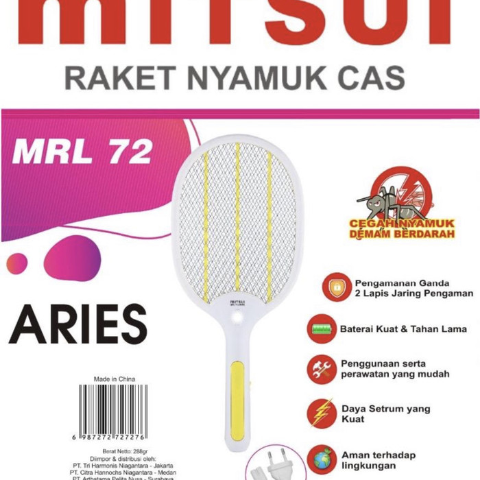 Mitsui MRL 72 Raket Nyamuk Aries Rechargeable