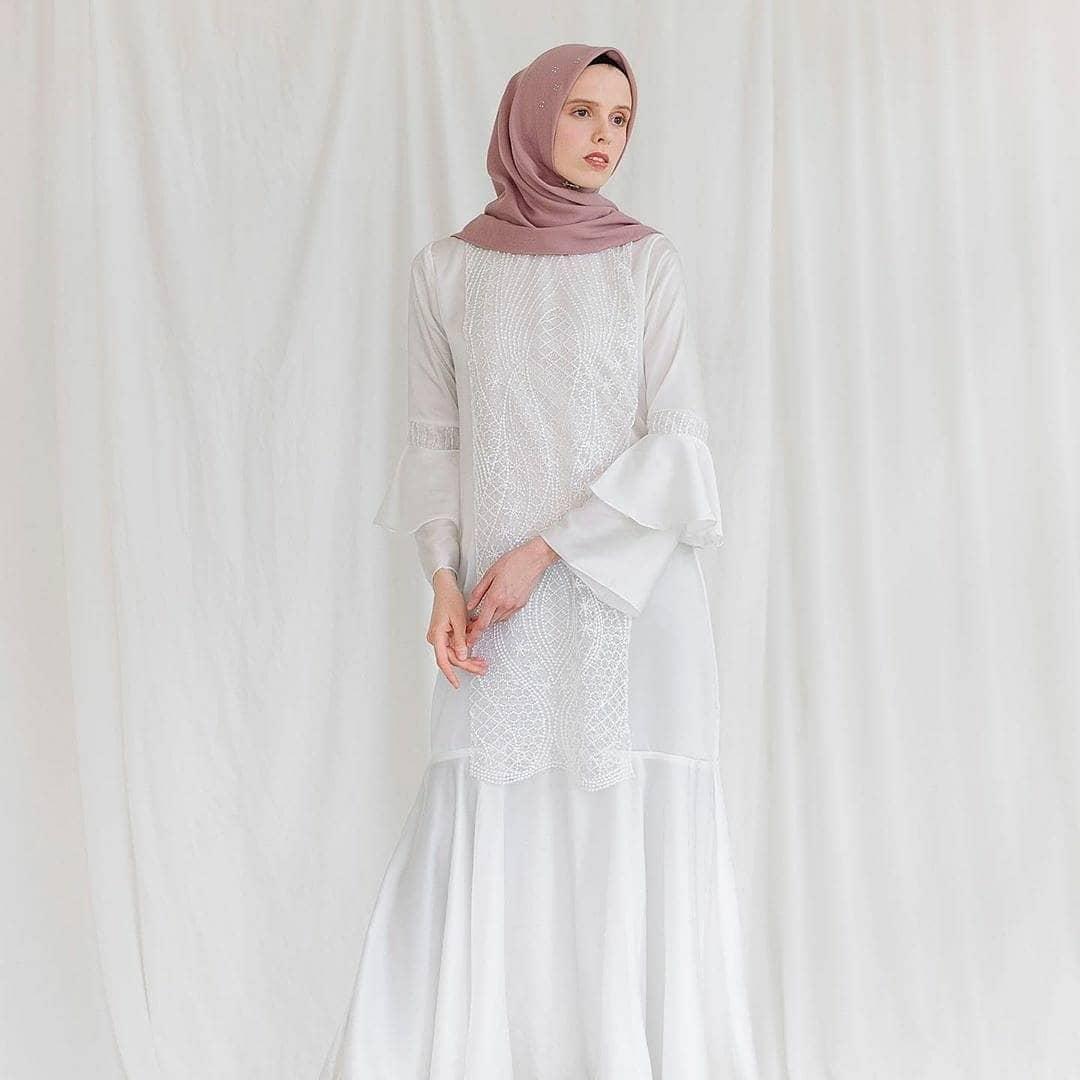 Baju Muslim Modern Gamis  MARISHA DRESS wollycepe mix brukat Wanita Paling Laris Dan Trendy Baju Panjang Polos Muslim Dress Pesta Terbaru Maxi Muslimah Termurah Pakaian Modis Simple Casual Terbaru 2019