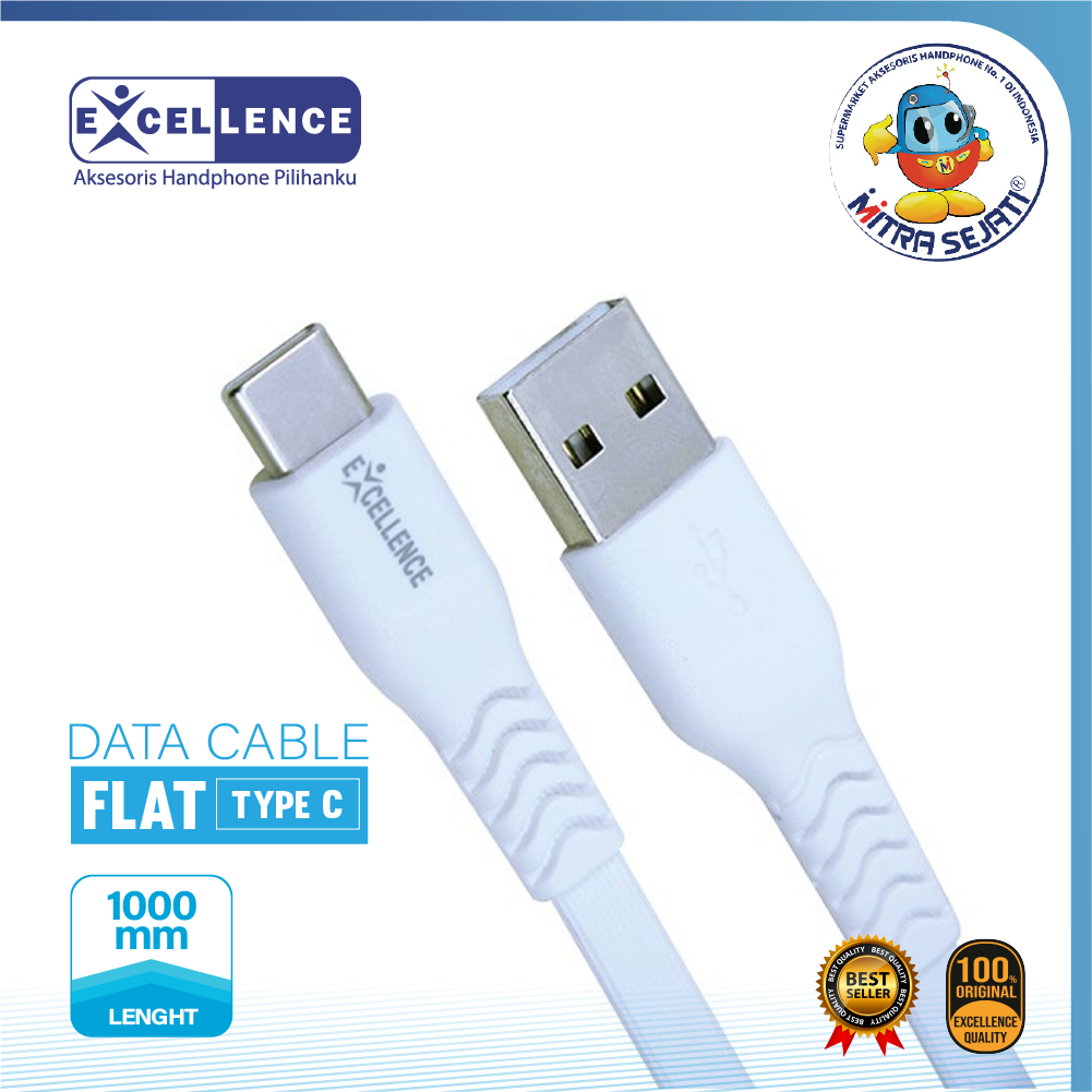 Kabel Data Excellence Flat 1m Type C -1KDTYPECF1ME