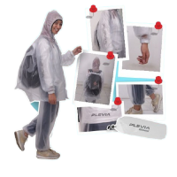 PLEVIA - Jas Hujan Dewasa Diamond ADV BP 7001BP /  Mantel Hujan Melindungi ransel / Rain Coat Set Jaket + Celana Tebal Pria Wanita