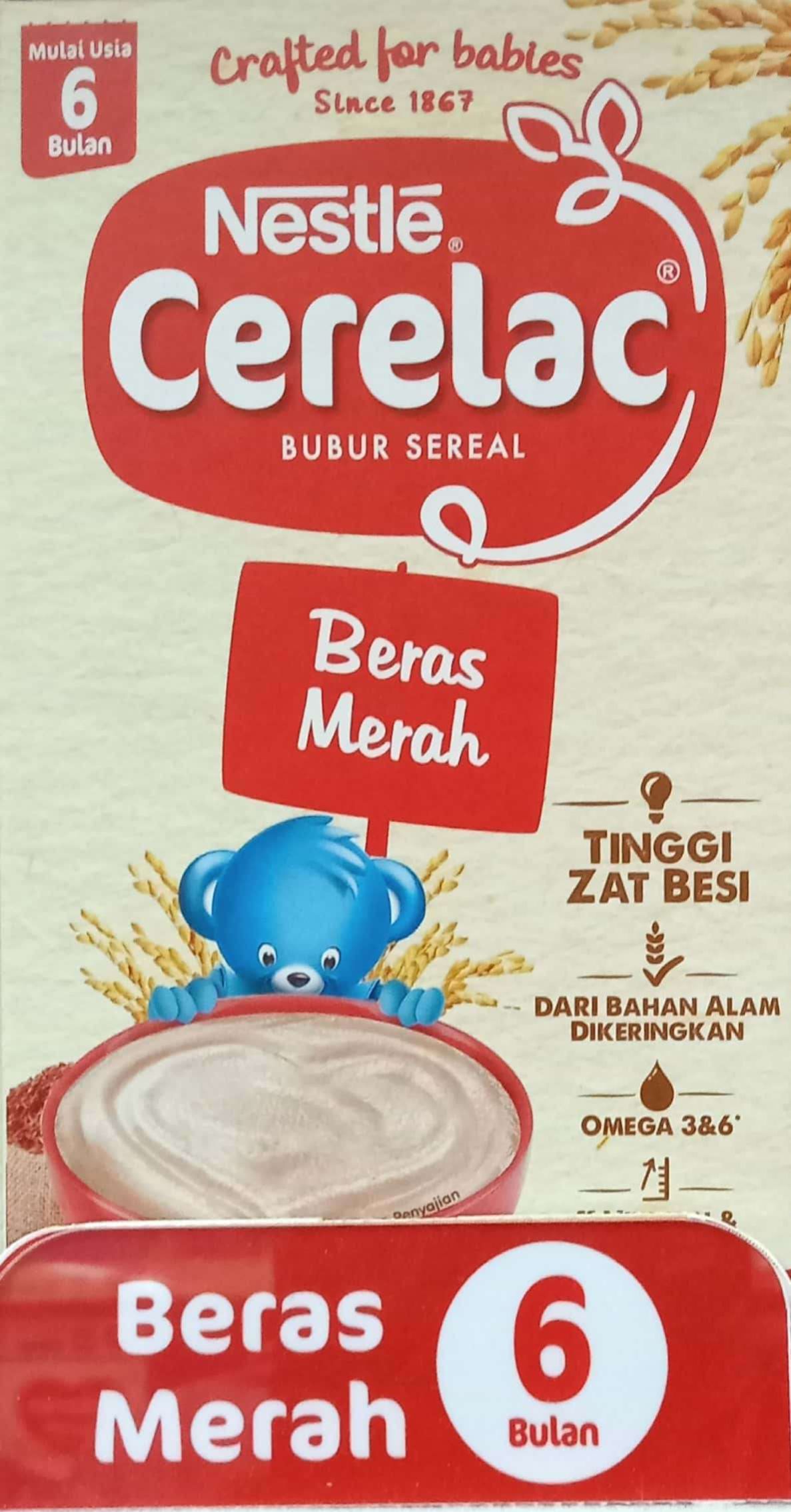 Nestle Cerelac Kemasan Box (120GR) / Cerelac Beras Merah / Cerelac Kacang Hijau / Cerelac Beras Merah Bubur Bayi / Cerelac Kacang Hijau Bubur Bayi