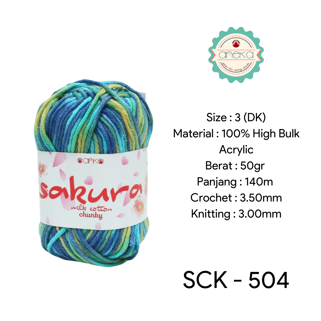 KATALOG - Benang Rajut Katun Susu Sakura Milk Cotton Chunky Mix Sembur PART 3