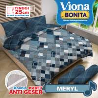 Viona By Bonita Bed Cover Set Sprei FLAT KING Size Uk.180x200cm Tinggi 25