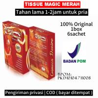 LHS- [COD] Tisu Magic Power Merah Pria Original Isi 6 / Tissu Magic Tahan Lama / Tissue Magic Tahan Lama Paling  Bagus dan original