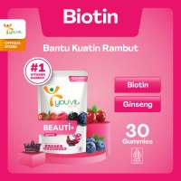 Youvit Beauti+ Gummy 30 Hari untuk Anti Rambut Rontok Wanita dengan Ginseng Biotin & Vitamin E | Vitamin Rontok