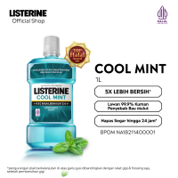 LISTERINE Cool Mint Antiseptic Mouthwash 1L - Obat Kumur Bau Mulut Antiseptik