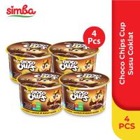 Choco Chip Cereal SIMBA - 4 Cup Susu Cokelat 34 gr Lebih Hemat