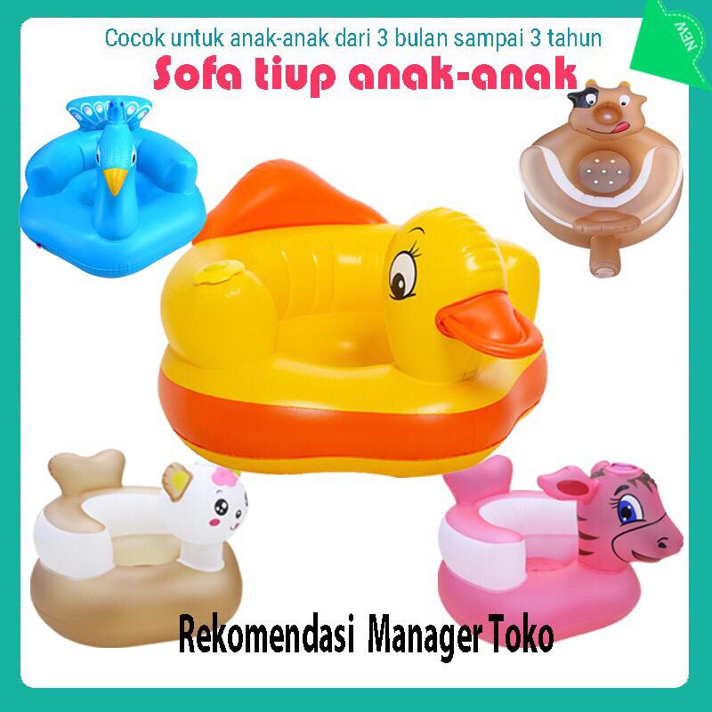 Kursi Pompa Bayi Belajar Duduk Sofa Tiup Lipat Bebek no music