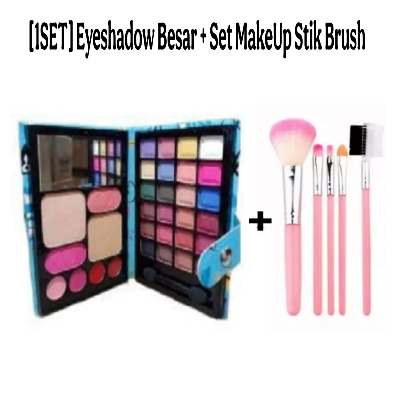 Paket Bundling Eyeshadow Pallete Domper 1 Set Super Lengkap Komplit / Paket Makeup Set Eyeshadow ...