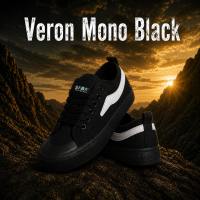 SABA Veron Mono Black - Sepatu Sneakers Casual Pria Wanita 100% Oiginal - VR 02