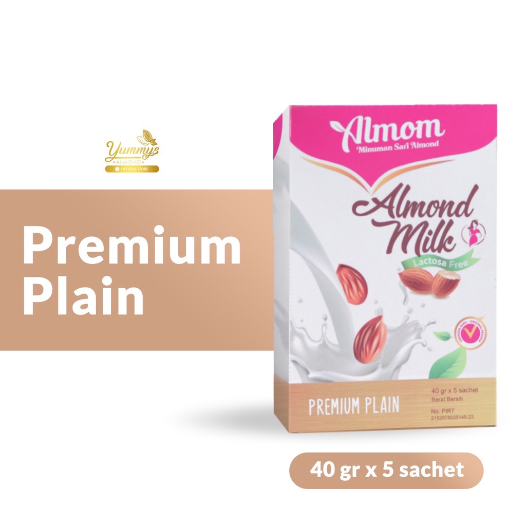 ALMOM Susu Almond Milk Pelancar ASI / Asi Booster Yummys Bubuk Susu Almond | Untuk Ibu Hamil 7 Bulan hingga Menyusui