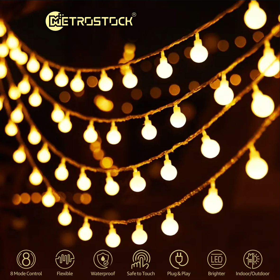 Lampu Natal - Lampu hias LED twinkle tumblr dekorasi kamar tidur natal ulang tahun baru ramadhan agustus waterproof rainbow RGB warm white biru ungu pink hijau merah putih kuning ungu