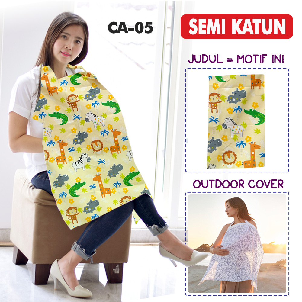 Cover Asi CA-05 Celemek Clemek Menyusui Apron Ibu Menyusui Bayi baju penutup menyusui MPASI Perlengkapan Bayi Penutup Ibu Menyusui