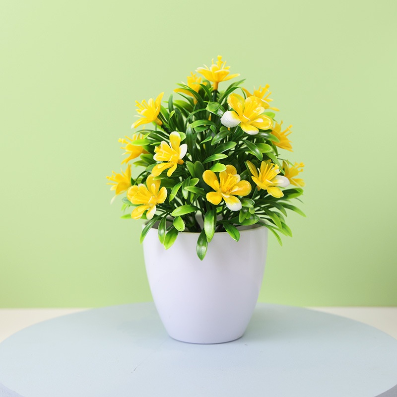 FSPT59 Pot Tanaman Hias Bunga Melati Plastik Pot Bonsai Artificial Flower Decoration