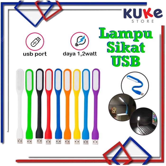 KUKE Lampu Sikat USB / Lampu LED USB Flexible / Lampu Sikat Gigi