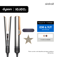 Dyson Airstrait ™ straightener HT01 (Bright Nickel/Rich Copper) - Meluruskan rambut dari basah ke kering | Tidak merusak rambut dengan panas | Styling lebih cepat