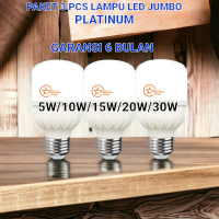 Paket 3 Pcs Lampu Bohlam SUPER LED Platinum LED Bulb 5W 10W 15W 20W 30 Watt - Cahaya Putih