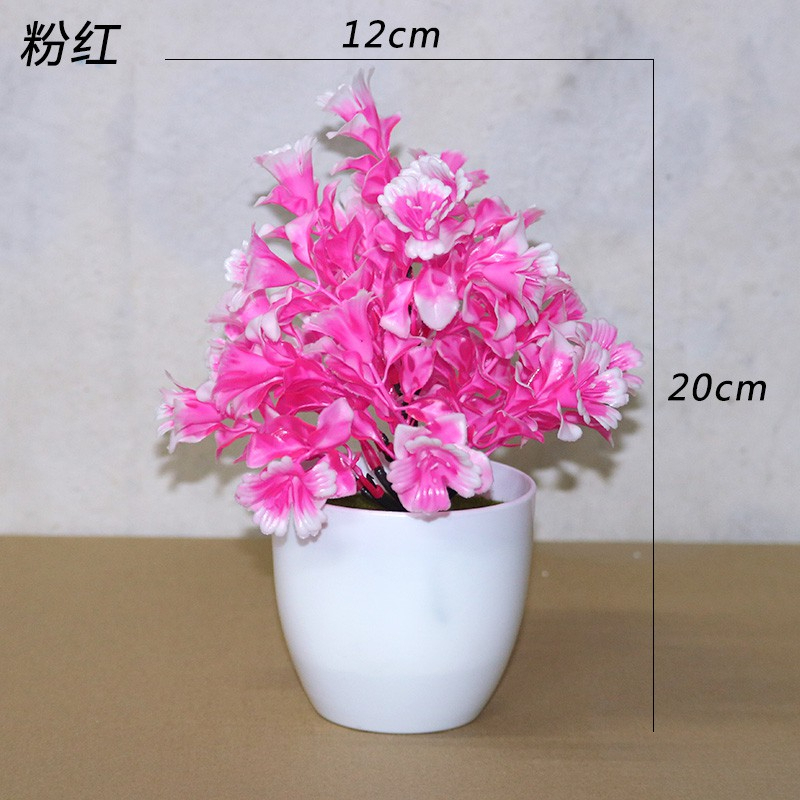 QSPT42 Pot Tanaman Hias Bunga Hias Plastik Ornamen Pot Bonsai Artificial Flower Decoration