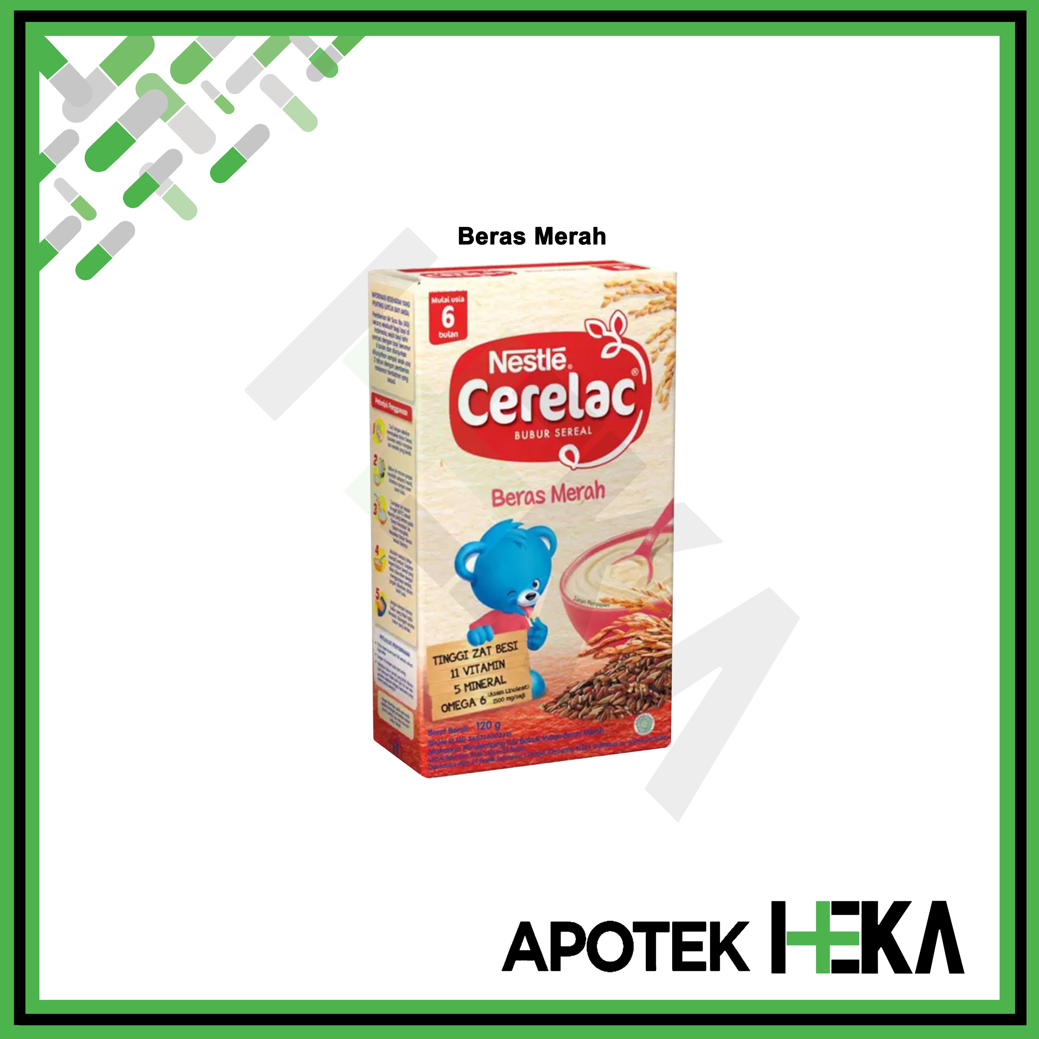 Cerelac Nestle Bubur Sereal Bayi 120 gram Kacang Hijau / Beras Merah