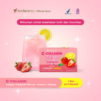 C+Collagen - Minuman Collagen Tripeptide 500mg + Vit C 1000mg untuk Kesehatan Kulit dan Imunitas
