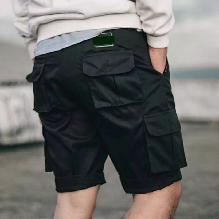 Celana Cargo Pendek Pria - Hitam