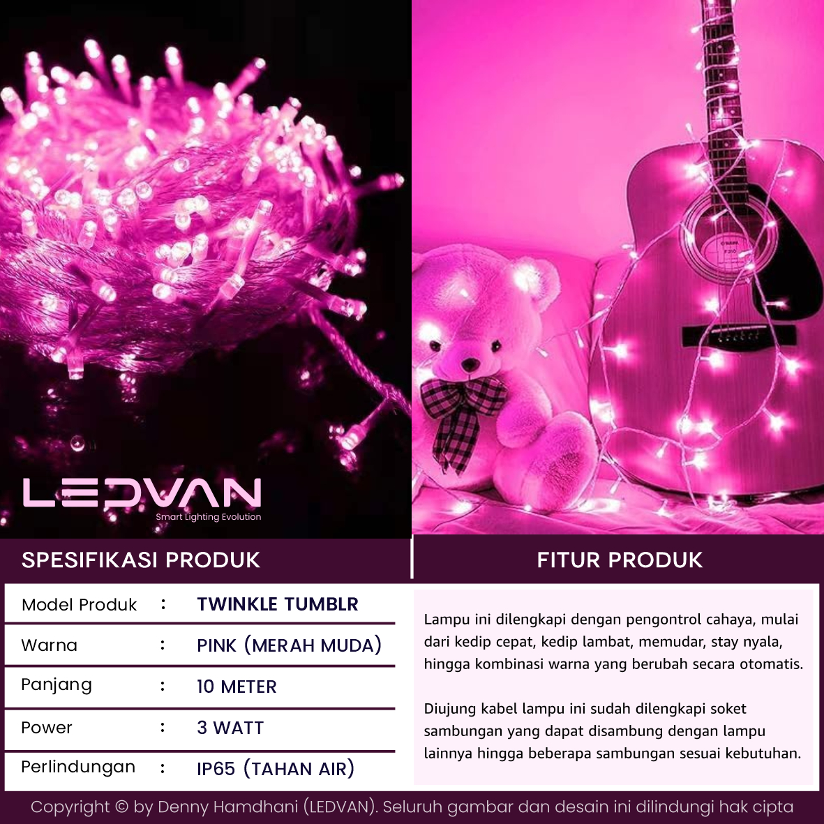 Lampu Hias LED Twinkle Tumblr Bintang RGB Waterproof - Lampu dekorasi pesta perayaan 17 agustus lampu natal ramadhan ulang tahun baru hias kamar tidur taman pohon gapura kelap kelip disco indoor outdoor - LEDVAN