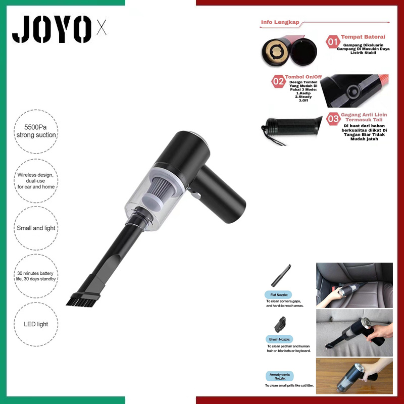 Vacuum Cleaner Wireless Portable Mini - Vakuum Penghisap Debu Mobil Meja Rumah Dapat Dicas RANDOM